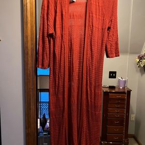 Brand new long cardigan in burnt orange for fall! New with tags!